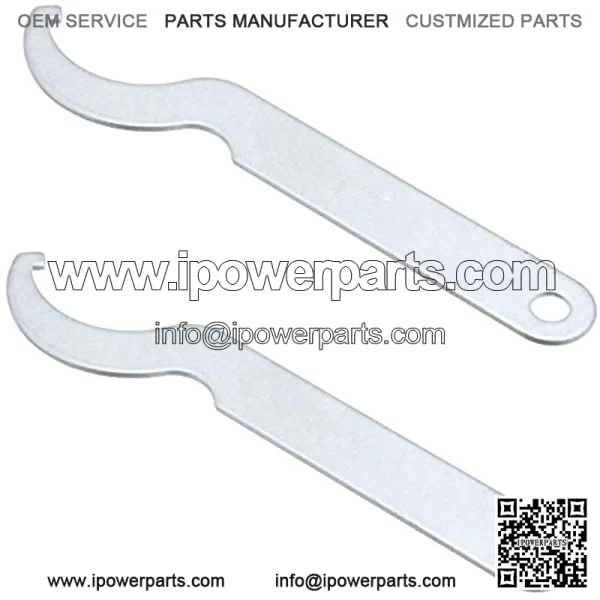 Sange 2Pcs 6.1" Universal Shock Absorber Pre Load Spanner Wrench Tool for Motorcycle ATV Snowmobile Dirt Bike Kawasaki Yamaha Honda (Silver) - Image 3