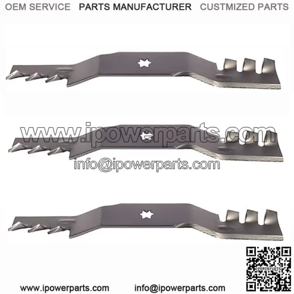 3 3-In-1 Mulching Blades fits MTD, Fits Cub Cadet 742-04053A, 742-4053B