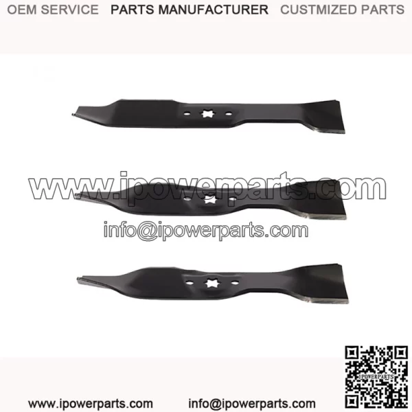 Set of 3 Mulching Blades Replacement for 46 Inch Deck Fits Cub Cadet Fits Toro M
