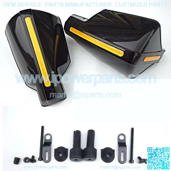 22mm Black Handle Bar Hand Guards For Motorcycles Dirt Bikes ATVs Snowmobiles