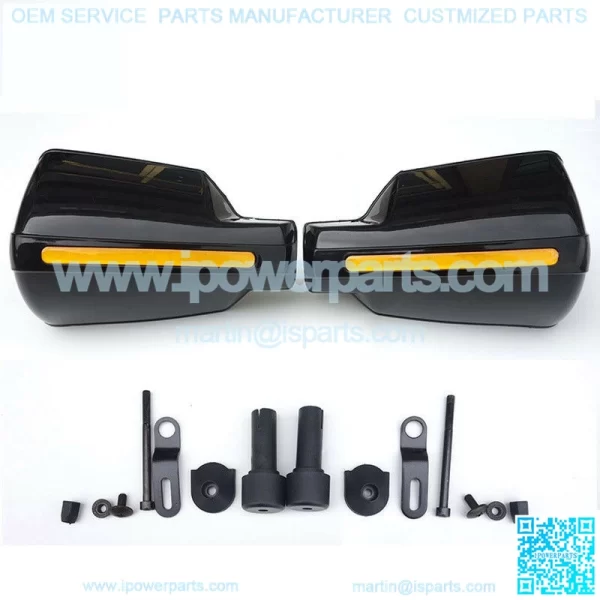 22mm Black Handle Bar Hand Guards For Motorcycles Dirt Bikes ATVs Snowmobiles - Image 2