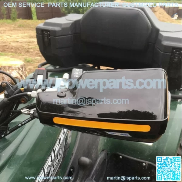 22mm Black Handle Bar Hand Guards For Motorcycles Dirt Bikes ATVs Snowmobiles - Image 3