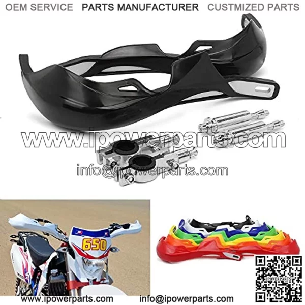Motorcycle Universal Handguards Dirt Bike Hand Guards For ATV off Road Motocross Enduro - Black - Image 3