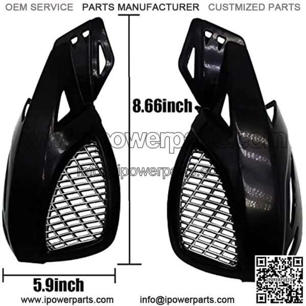 7/8" Motorcycle Handguards Handlebar Hand Guards Brush Bar Protector For Motocross Supermoto Racing Dirt Bike ATV (Black) - Image 2
