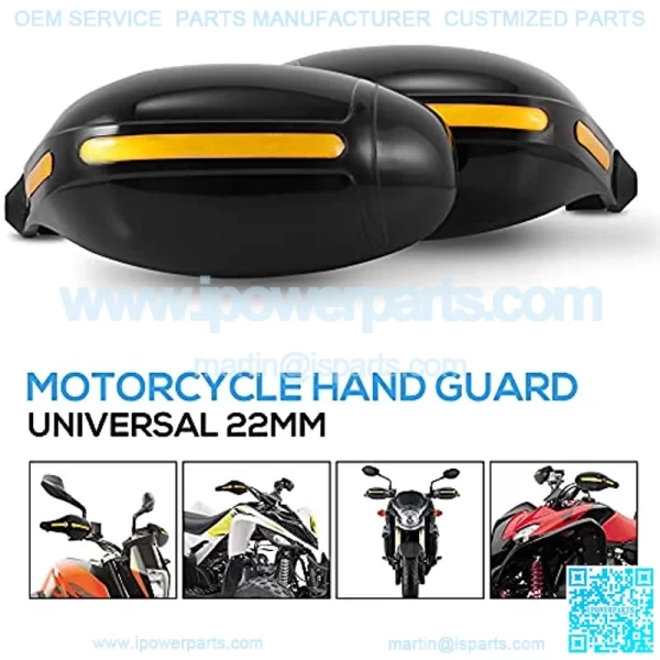 Koobee - Universal 7/8" 22MM Motorcycles hand guards Black ABS Handlebar Handguards Wind Protector Fits For  Yamaha Suzuki  ATV (Black) - Image 3