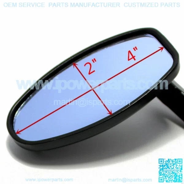 BLACK 7/8" HANDLE BAR END MIRRORS FOR CUSTOM BOBBER CAFE RACER BUELL CLUBMAN ATV - Image 2