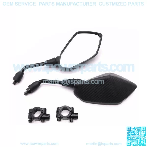 Pair of Motorcycle ATV Scooter 7/8" 22mm Handle Bar End Rearview Side Mirrors - Image 4