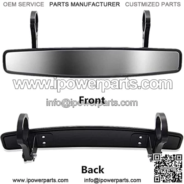RearView Mirror 15" UTV Race Mirror with 3/4 1.75" or 2" Clamps for 800 900 1000 PRO XP Can Am Commander Maverick Honda Pioneer Arctic Cat Wildcat X Center Convex Rearview Mirrors - Image 2