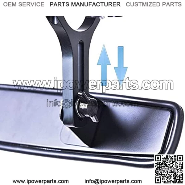 RearView Mirror 15" UTV Race Mirror with 3/4 1.75" or 2" Clamps for 800 900 1000 PRO XP Can Am Commander Maverick Honda Pioneer Arctic Cat Wildcat X Center Convex Rearview Mirrors - Image 3