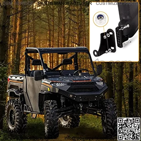 Ranger 1000 XP UTV Rear View Side Mirror Compatible with Polaris RANGER XP 1000, RANGER CREW XP 1000 2018 2019 2020 2021 2022 ( Fit For Factory Doors Installed ) - Image 4