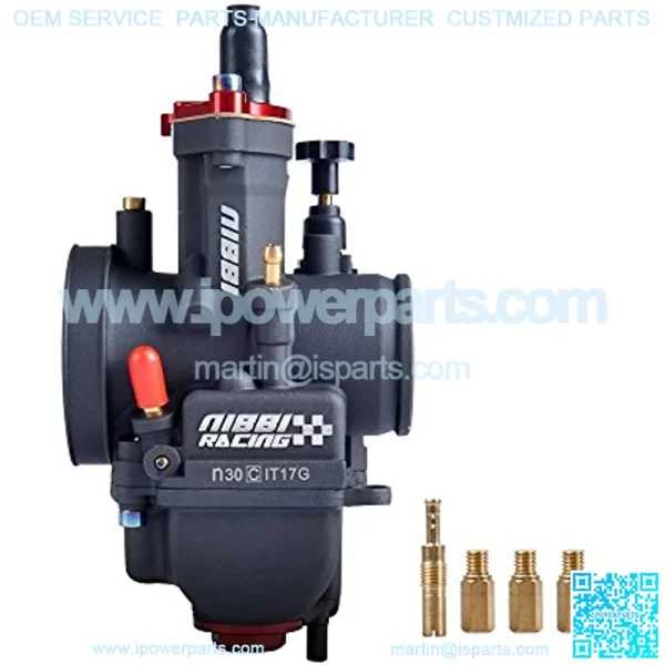 Racing Performance Carburetor 30mm Motorcycle Carburetor 200 250 Power Jet Carb 30mm With Carburetor Jets Fit NC Engine Dirt Bike Mini Bike TTR Apollo ATV Cafe Bike