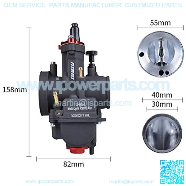 Racing Performance Carburetor 30mm Motorcycle Carburetor 200 250 Power Jet Carb 30mm With Carburetor Jets Fit NC Engine Dirt Bike Mini Bike TTR Apollo ATV Cafe Bike - Image 5
