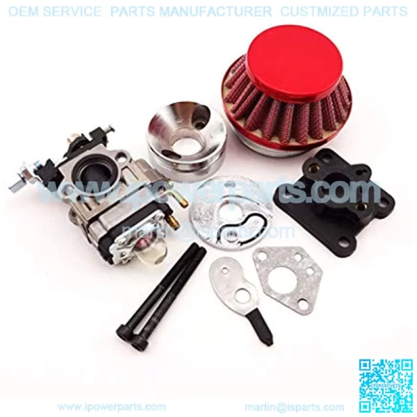 Racing Carburetor Kit Carb Air Filter Stack Manifold Intake Pipe For 2 Stroke 47cc 49cc Mini ATV Quad Kids Dirt Pocket Bike