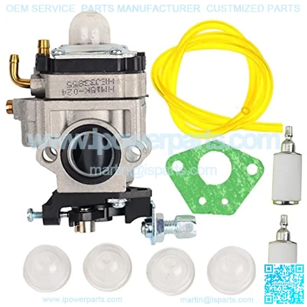 15mm Carburetor with Gasket Primer Blub Fuel Line Fuel Filter Replacement for 43cc 47cc 49cc 50cc 2 Stroke Mini Pocket Bike Chopper ATV Quad Dirt Bike Super Gas Scooter Bike