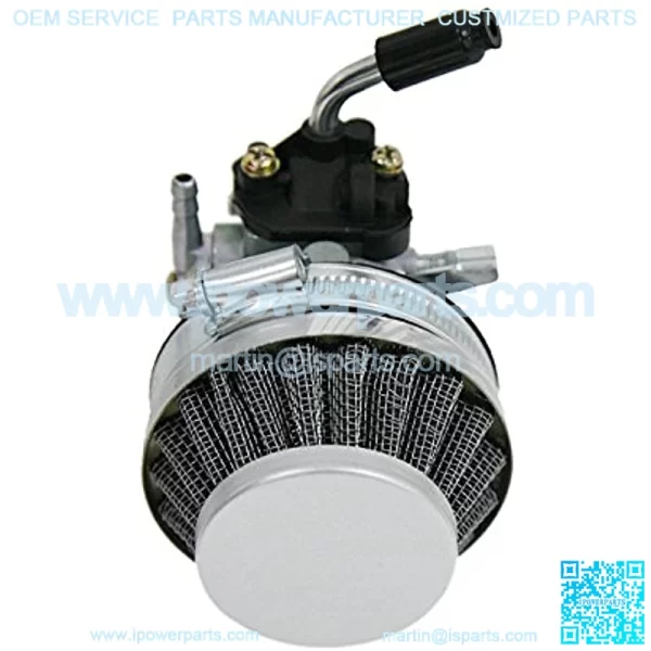 Silver Carburetor Air Filter Assembly Replacement for 49cc 50cc 60CC 66CC 70cc 80cc 2 Stroke Engine Rcooter Motorized Bicycle,Mini Pocket Bike - Image 2