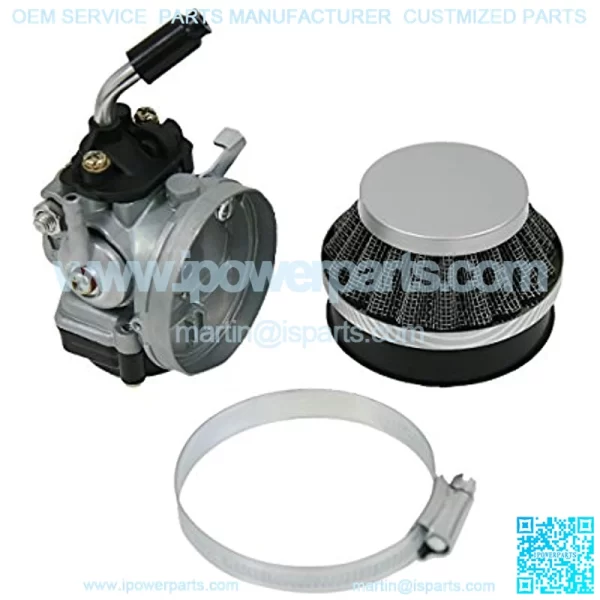 Silver Carburetor Air Filter Assembly Replacement for 49cc 50cc 60CC 66CC 70cc 80cc 2 Stroke Engine Rcooter Motorized Bicycle,Mini Pocket Bike - Image 4