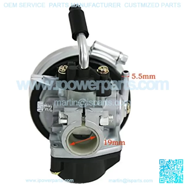 Silver Carburetor Air Filter Assembly Replacement for 49cc 50cc 60CC 66CC 70cc 80cc 2 Stroke Engine Rcooter Motorized Bicycle,Mini Pocket Bike - Image 5
