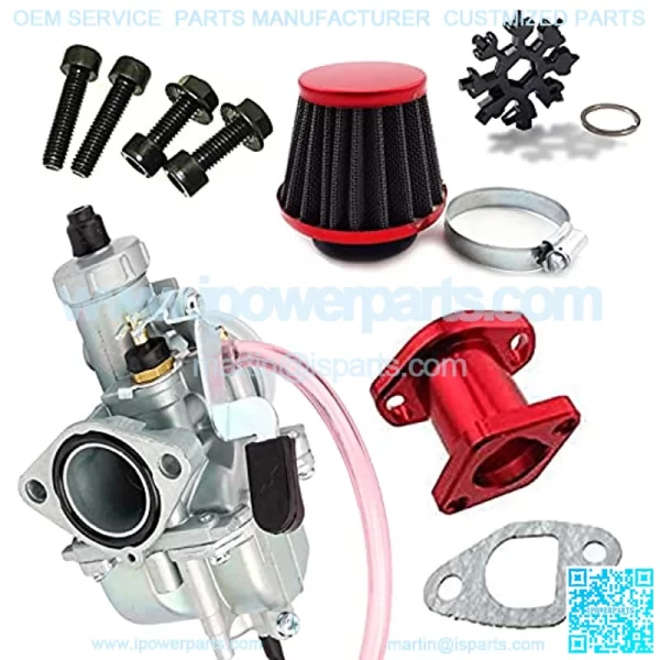Racing Performance 26mm Carb Carburetor Intake Manifold Air Filter Set For 212cc GX200 Chinese 196cc Clones Engine Go Kart Mini Bike