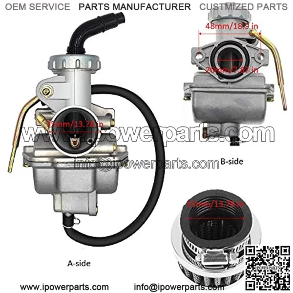 PZ20 Carburetor for Kazuma Baja 70cc 90cc 110cc 125cc NST Quad 4 Stroke ATV Go Kart Pit Dirt Bike CRF50F XL75 CRF80F XR50R with Air Fuel Filter - Image 5