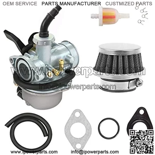PZ19 Carburetor for Kazuma Baja 70cc 90cc 110cc 125cc NST Quad 4 Stroke ATV Go Kart Pit Dirt Bike CRF50F XL75 CRF80F XR50R with Air Fuel Filter