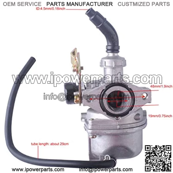 PZ19 Carburetor for Compatible with ATV Cable Choke Carb Gaskets with 35mm Motorcycle Air Filter Fuel Filters for Made 50cc 70cc 90cc 100cc 110cc 125cc Dirt Bike Scooter Go Karts - Image 3
