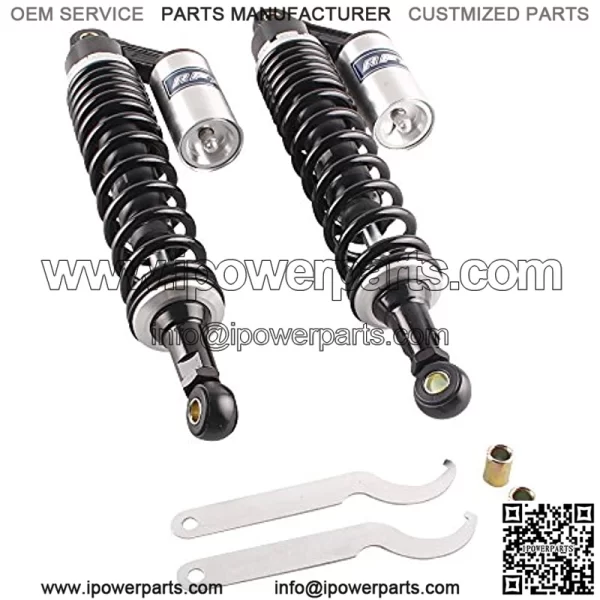 Pair Motorcycle 15 3/4 Inch 400mm Rear Air Shock Absorbers for 150cc~750cc Karting Scooter ATV Suzuki Honda Kawasaki