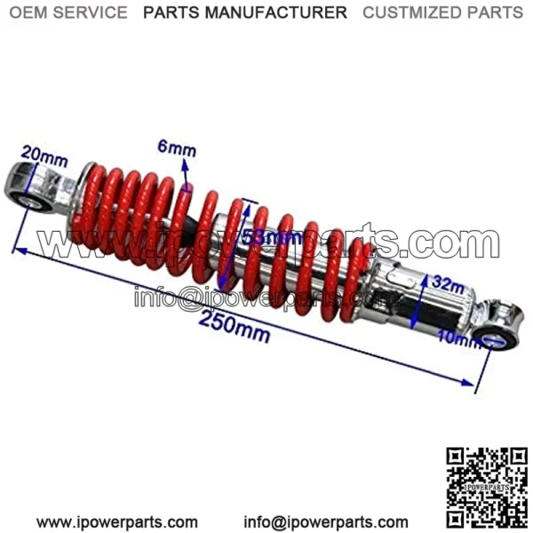 2 Pack of 250mm 9.8" Front Shock Absorber Suspension Sensa-Trac Load for Quad ATV Go Kart Buggy - Image 4