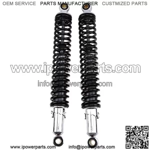 Motorcycle Shock Motorcycle Rear Shock 15.7"/400mm Universal Rear Suspension 1Pair Black