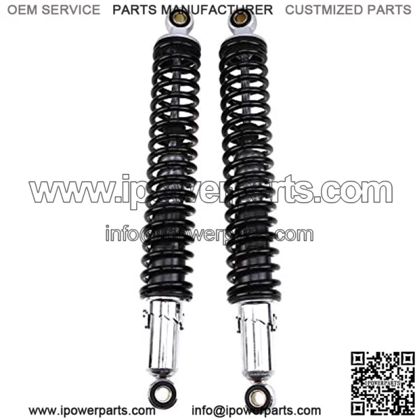 Motorcycle Shock Motorcycle Rear Shock 15.7"/400mm Universal Rear Suspension 1Pair Black