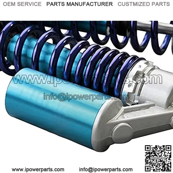 Pnndee Pair 340mm Universal Motorcycle Rear Air Shock Absorbers for all ATV Go Kart Quad Dirt Sport Bikes (blue&silver) - Image 4