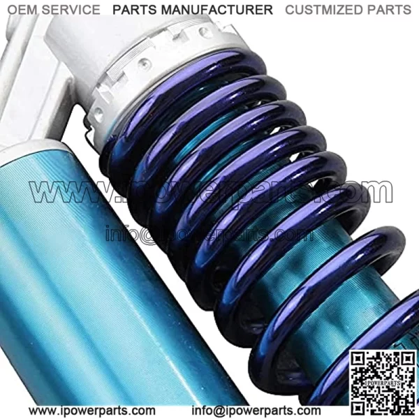 Pnndee Pair 340mm Universal Motorcycle Rear Air Shock Absorbers for all ATV Go Kart Quad Dirt Sport Bikes (blue&silver) - Image 5