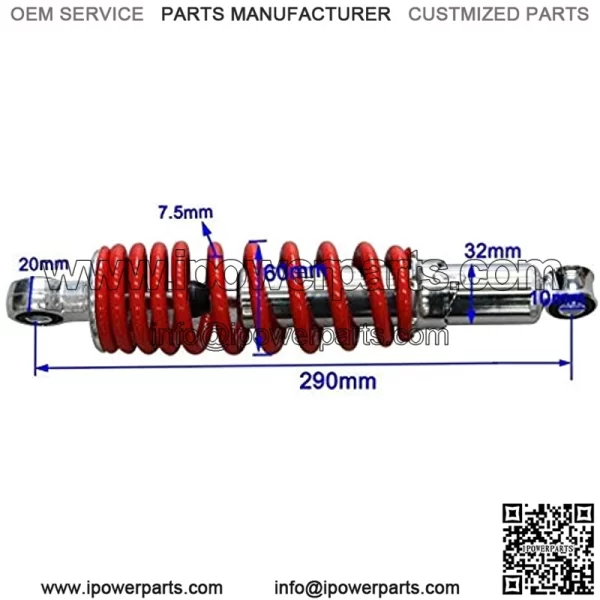 Pack of 2 Rear Shock 290mm 11.4'' Absorber Sensa-Trac Suspension for ATV 4 Wheeler Quad Bikes - Image 5