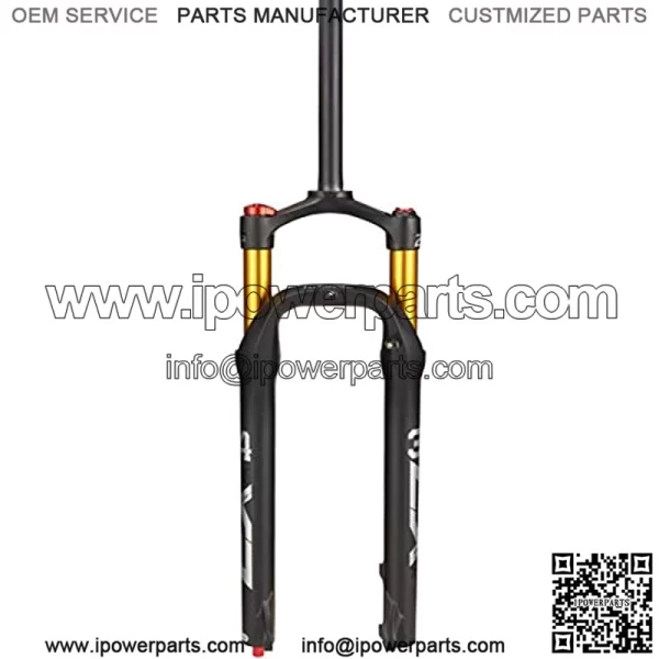 Snowmobile Fork 26/27.5/29 Inch Shock Absorber Stroke 100mm MTB Fork Straight Tube ATV Front Fork Air Suspension Fork (Color : Black Gold)