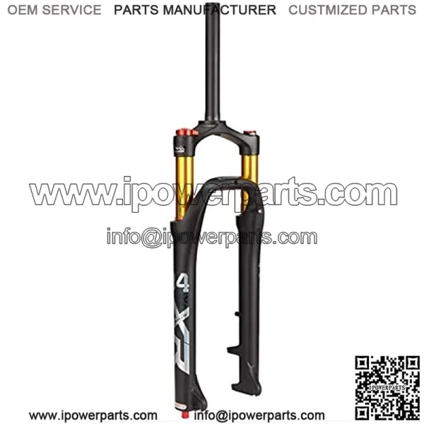 Snowmobile Fork 26/27.5/29 Inch Shock Absorber Stroke 100mm MTB Fork Straight Tube ATV Front Fork Air Suspension Fork (Color : Black Gold) - Image 2