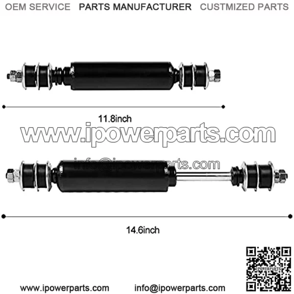 2 Rear Shock Absorbers for Club Car DS Gas Electric Golf Cart 1988-up DS, G&E 2004-Up Precedent 1013164 102588501 - Image 2