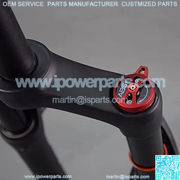 Urltra-Ligh Snowmobile/ATV Front Fork 26 Inch Fat Fork, Bike Air Suspension Fork 1-1/8" Shoulder Control QR 9135mm for 26x4.0 Wide Tires - Image 2