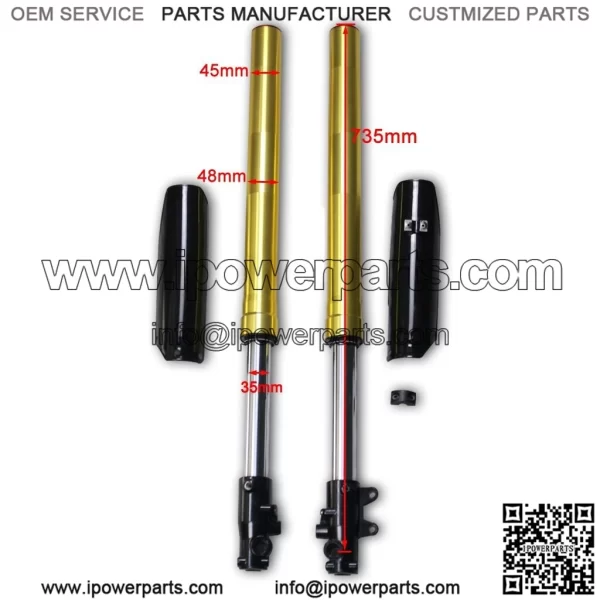 735mm Front Fork Suspension For 125cc-160cc SSR GPX Thumpstar Dirt Pit Bike ATV