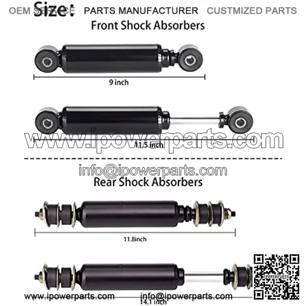 Club Car Front and Rear Shock Absorber 4 PCS for Club Car DS G&E 1988-up Precedent G&E 2004-up 1014235 1014236 1010991 1015813 1013164 - Image 5
