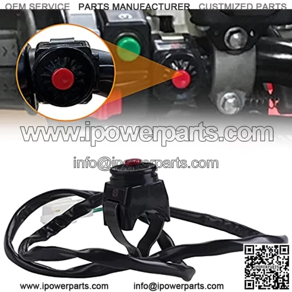 MWMNUN Universal 7/8" Motorbike Switch Handlebar Motorcycle Kill Stop Switch Horn Button 22mm - Image 3