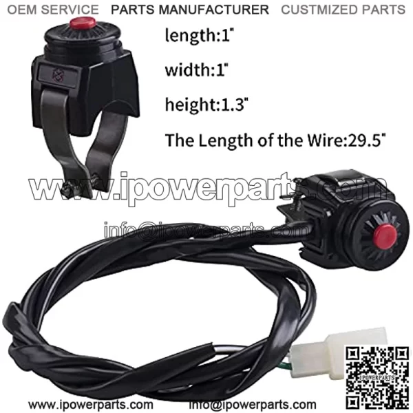 MWMNUN Universal 7/8" Motorbike Switch Handlebar Motorcycle Kill Stop Switch Horn Button 22mm - Image 4