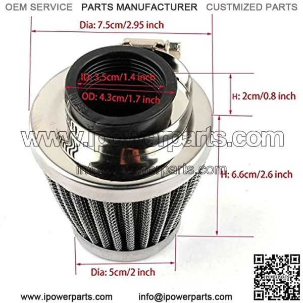 New 35mm Air Filter Cleaner Fit for Honda Xr50 Crf50 50cc 70cc 90cc 110cc ATV Dirt Bike Pit Bike Dune Buggy Four Wheeler Quad Bikes - Image 4