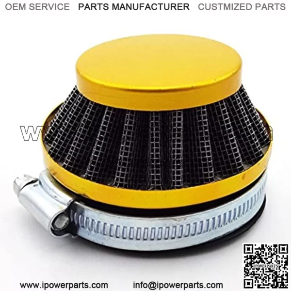 Racing ATV 60mm Air Filter Cleaner For Gas Motorized Bicycle Push Mini Moto Pocket Bike Quad 4 Wheeler Motorcycle Gold