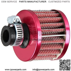 Universal 12mm Mini Red Cone Cold Air Intake Filter Turbo Vent Breather Car