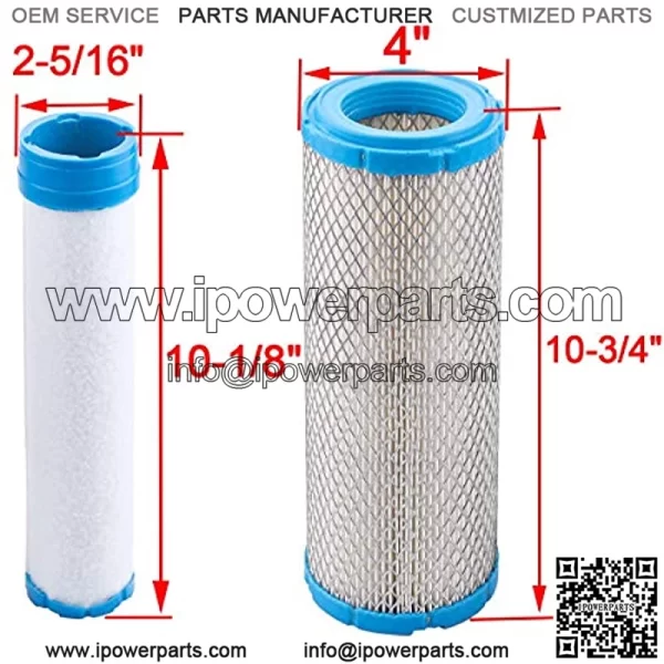 11013-7044 Air Filter for Kawasaki FX651V FX691V FX730V FX751V FX801V FX850V FX1000V FD731V FD750D FD791D FH601V FH641V FH680V FH721V FH770D FH601D FH641D FH680D Lawn Mower John Deer M131802 - Image 2