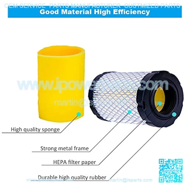 796031 Air Cleaner w/ Fuel Filter, Replace for B&S 591334 594201 797704 31A507 31A607, Lawn Mower Air Filter - Image 2