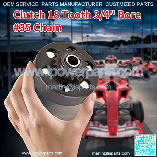 Go Kart Centrifugal Clutch 18 Tooth 3/4" Bore #35 Chain 20mm Hole Compatible with Mini Bike and Go Kart Racing - Image 5