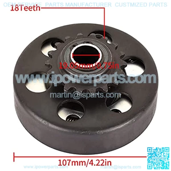 Go Kart Centrifugal Clutch 18 Tooth 3/4" Bore #35 Chain Compatible with Mini Bike and Go Kart Racing - Image 2