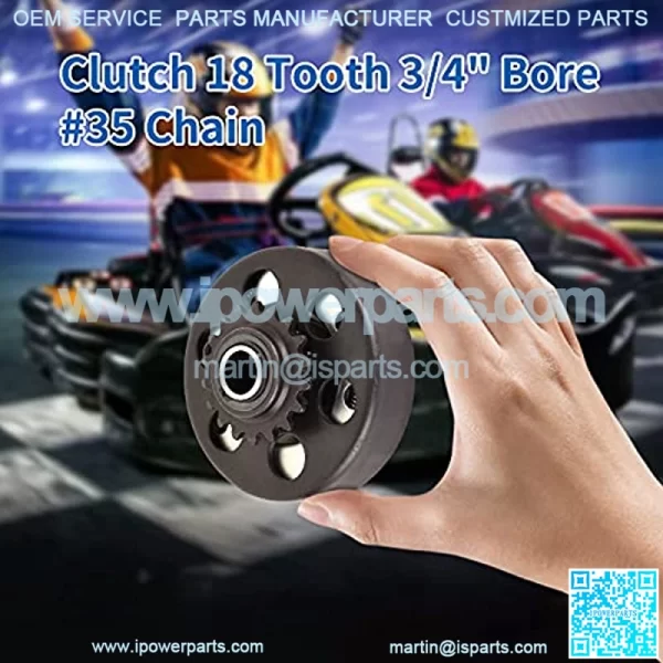 Go Kart Centrifugal Clutch 18 Tooth 3/4" Bore #35 Chain Compatible with Mini Bike and Go Kart Racing - Image 5