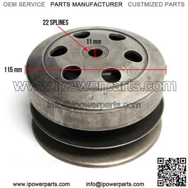 50cc 60cc 80cc 100cc QMB139 REAR DRIVE CLUTCH FOR CHINESE SCOOTER ATV KART - Image 2