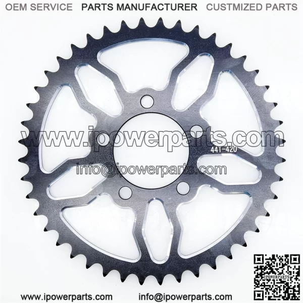 Black anodized AL7075 44T #420 sprocket